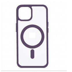 IPHONE 15 PRO MAX BACKCASE CLEAR MAGSAFE PURPLE