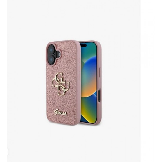 Guess Apple iPhone 16 Plus σκληρή θήκη Glitter pink