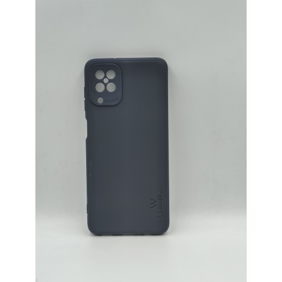 GALAXY A12 5G ΘΗΚΗ ΣΙΛΙΚΟΝΗ ΠΛΑΤΗΣ ΜΠΛΕ ΣΚΟΥΡΟ