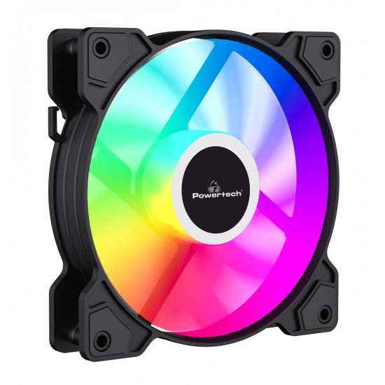 POWERTECH ανεμιστήρας PT-1170 για PC LED FRGB 120mm 1200RPM