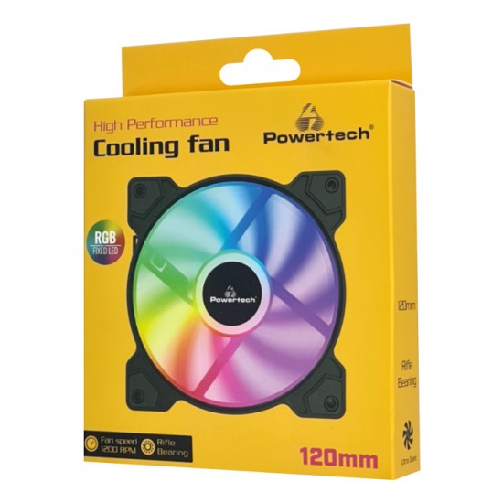 POWERTECH ανεμιστήρας PT-1170 για PC LED FRGB 120mm 1200RPM