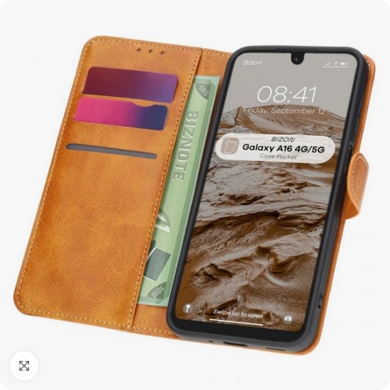 Bizon Θήκη βιβλίο Samsung Galaxy A16 4G/5G Καφέ