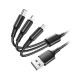 Καλώδιο 3-σε-1 Lightning / Micro-USB / USB-C BX50 Fresco