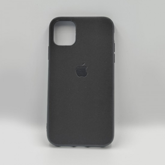ΘΗΚΗ IPHONE 11 LUXURY LEATHER LOGO CASE BLACK