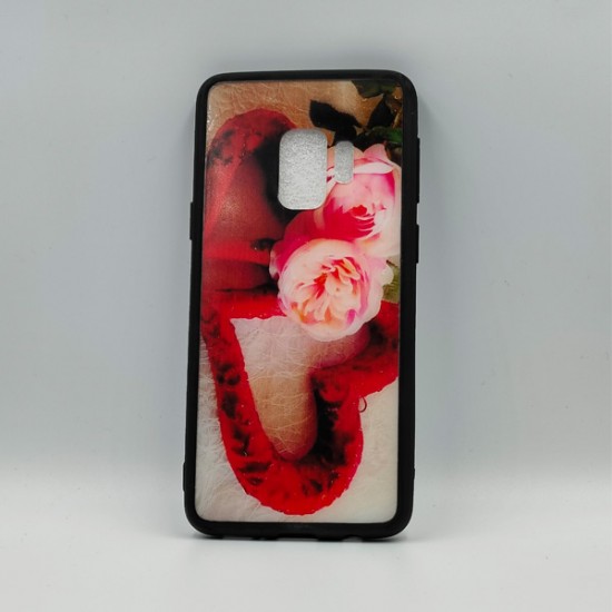 ΘΗΚΗ S9 BACKCASE PINK ROSE RED HEART