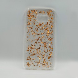 ΘΗΚΗ GALAXY S7 EDGE BACKCASE SILICONE BRONZE GLITTER