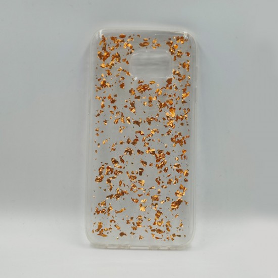 ΘΗΚΗ GALAXY S7 EDGE BACKCASE SILICONE BRONZE GLITTER