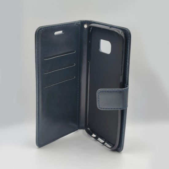 ΘΗΚΗ GALAXY S7 EDGE BOOKCASE BLUE NAVY