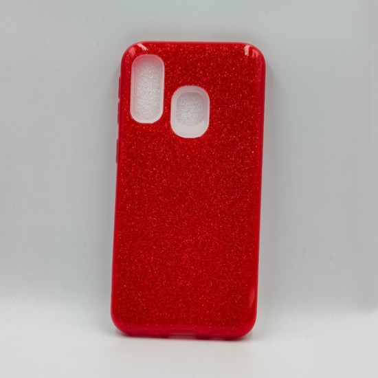ΘΗΚΗ GALAXY A40 BACKCASE GLITTER RED