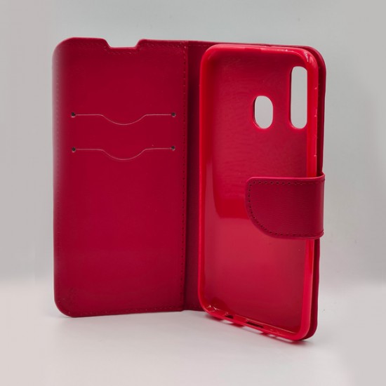 ΘΗΚΗ GALAXY A40 BOOKCASE RED