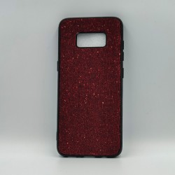 ΘΗΚΗ GALAXY S8 BACKCASE FABRIC STRASS BORDEAUX