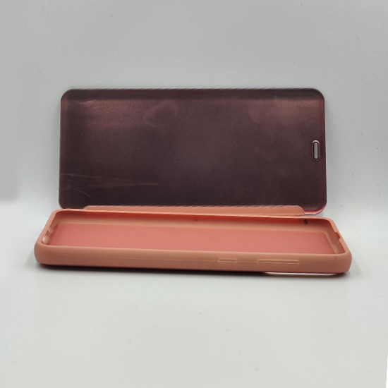 ΘΗΚΗ GALAXY A70 CLEARVIEW STANDING COVER PINK