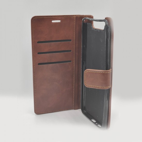 ΘΗΚΗ GALAXY A80 / A90 BOOKCASE BROWN