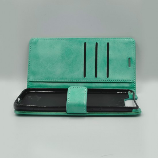 ΘΗΚΗ GALAXY A80 / A90 BOOKCASE LIGHT BLUE GREEN