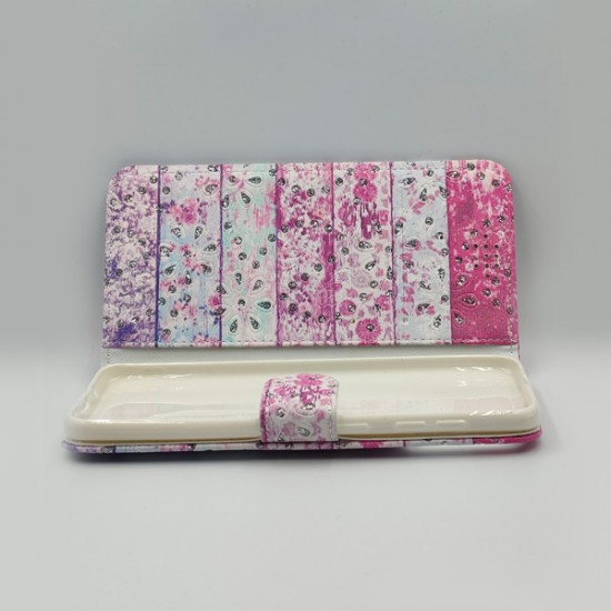 ΘΗΚΗ GALAXY A50 BOOKCASE ROSE STRASS