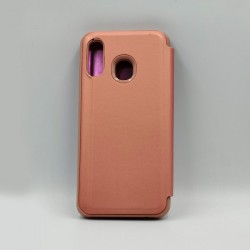 ΘΗΚΗ GALAXY A40 CLEAR VIEW STANDING MIRROR CASE PINK