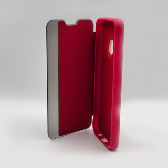 ΘΗΚΗ GALAXY A40 SMART VIEW FLIP CASE RED